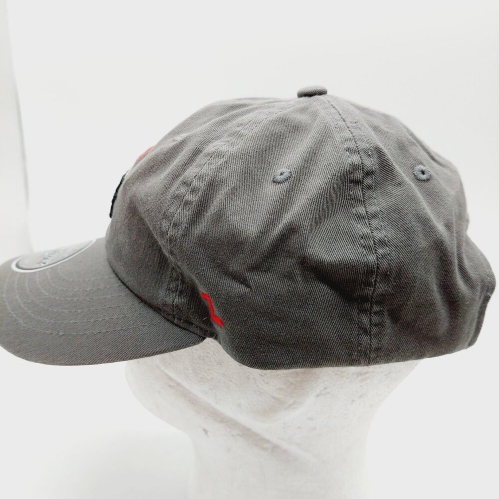 Ohio State Buckeyes NCAA Zephyr Gray Red Cap Hat Embroidered Buckle Strap - Picture 3 of 8